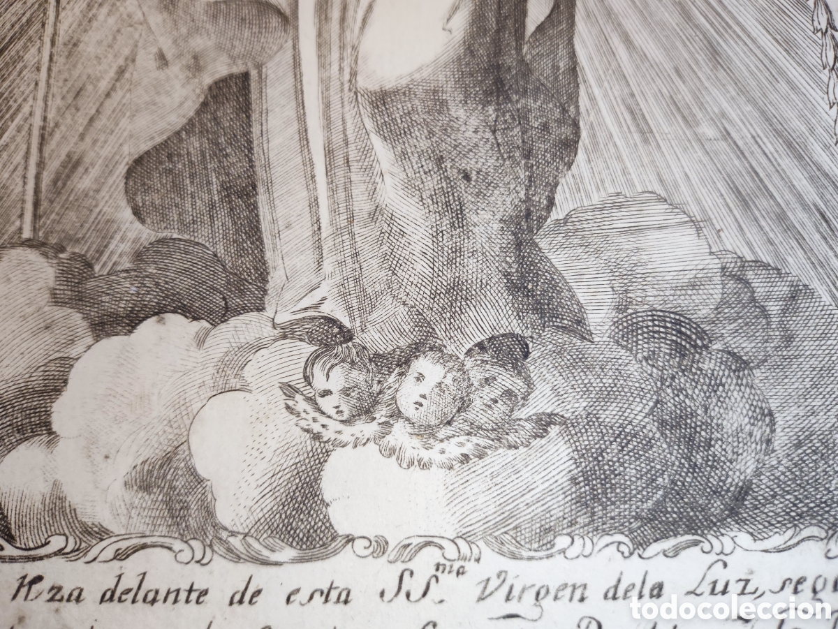Arte: VIRGEN DE LA LUZ. GRABADO ANTIGUO - Foto 17