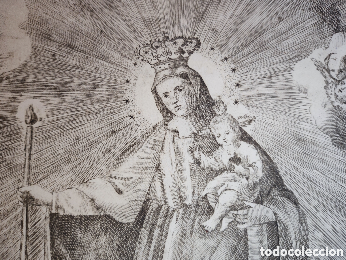 Arte: VIRGEN DE LA LUZ. GRABADO ANTIGUO - Foto 15