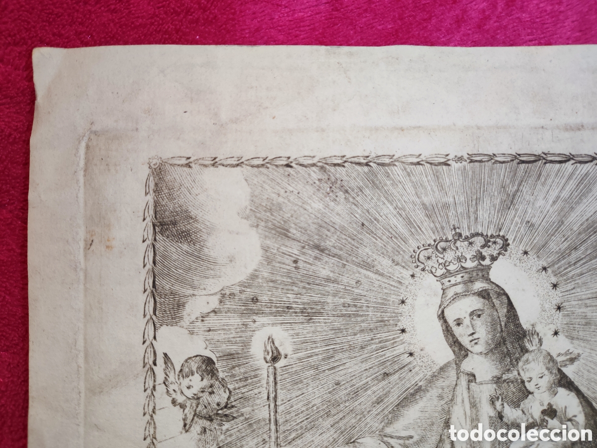 Arte: VIRGEN DE LA LUZ. GRABADO ANTIGUO - Foto 9