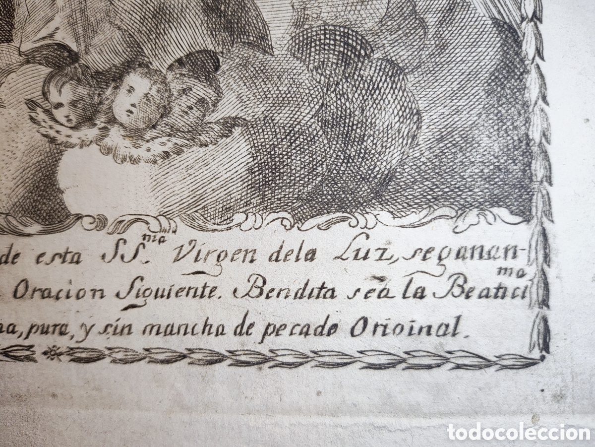 Arte: VIRGEN DE LA LUZ. GRABADO ANTIGUO - Foto 12