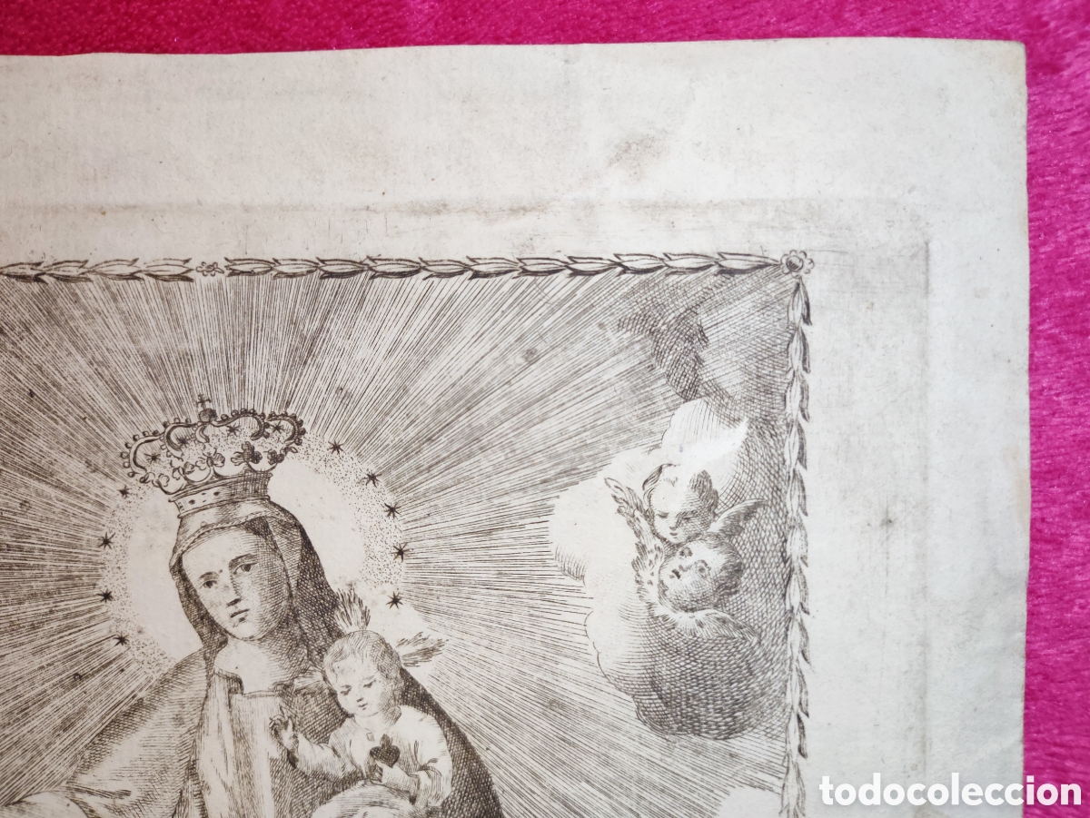 Arte: VIRGEN DE LA LUZ. GRABADO ANTIGUO - Foto 14