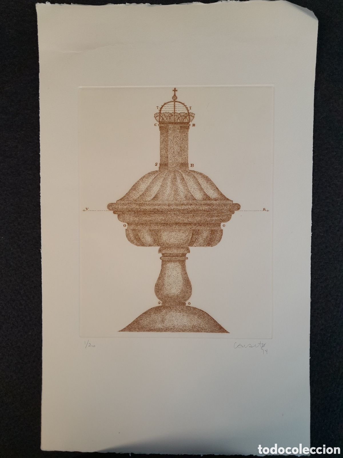 Arte: GRABADO. ELEMENTO ARQUITECT&Oacute;NICO. - Foto 1
