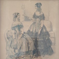 Arte: MODES DE PARÍS - 3 GRABADOS A COLOR.1884.