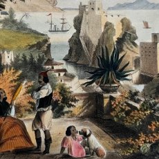 Arte: FUNCHAL EN LA ISLA DE A MADEIRA (PORTUGAL), 1857. WILHELM JOSEPH HEINE