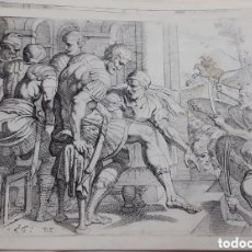 Arte: THEODORE VAN THULDEN - GRABADO ORIGINAL SIGLO XVII - ODISEO DE ULYSSES - PLACA NR 56