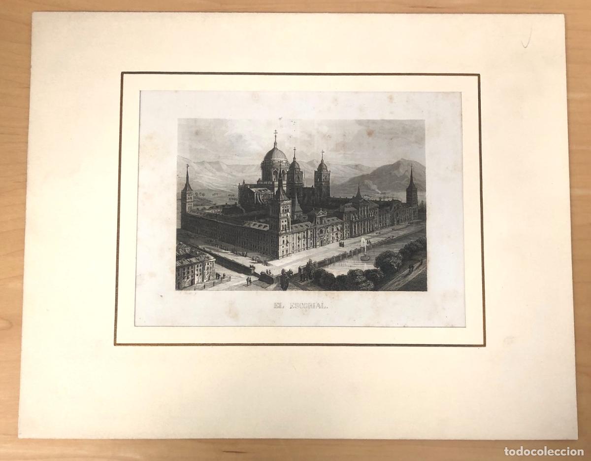 Arte: GRABADO EL ESCORIAL. SIGLO XIX - Foto 1