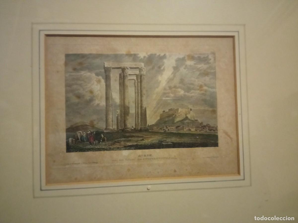 Arte: Grabado de ruinas de Atenas - Foto 2