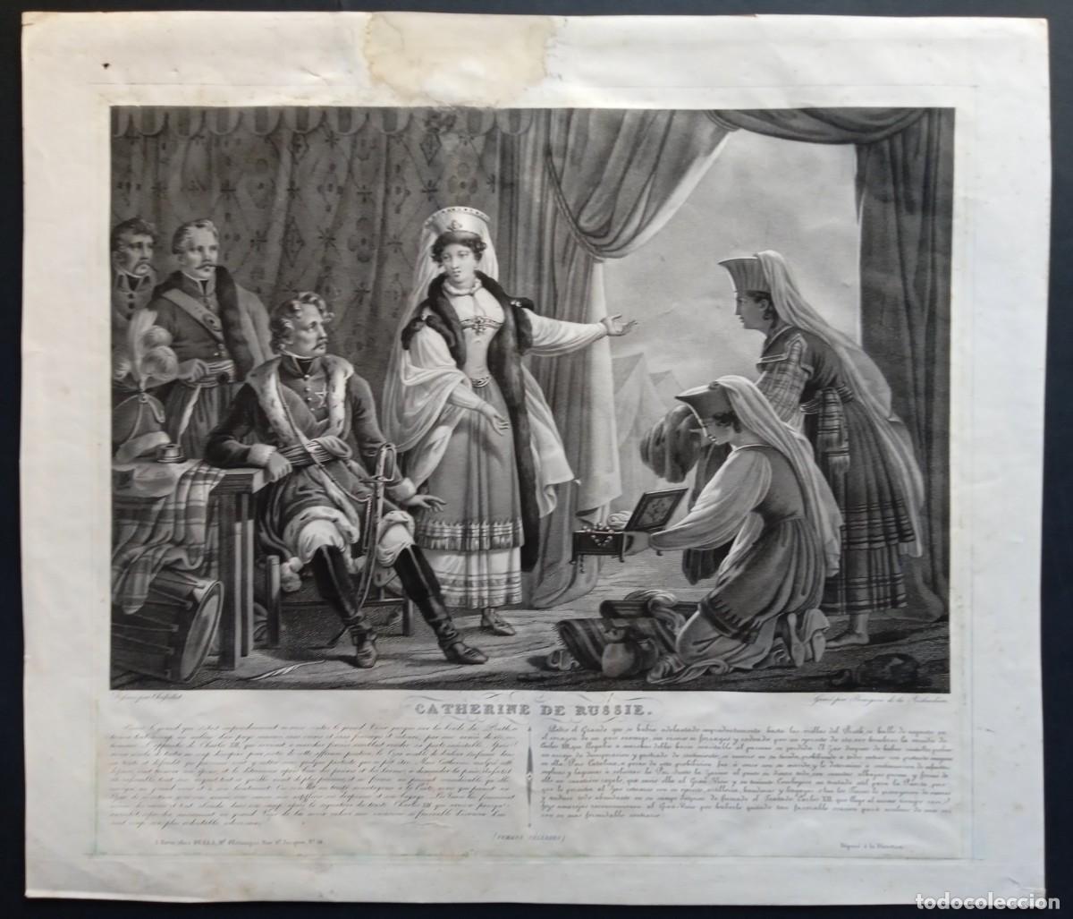 Art: Grab&oacute;: *A.-A. Bourgeois de La Richardi&egrave;re - Catherine de Russie* Meds: 39,5x45,5 cm.