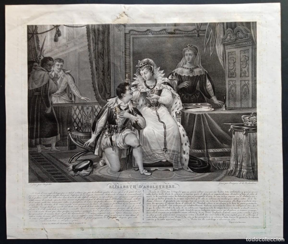 Art: Grab&oacute;: *Bourgeois de La Richardi&egrave;re - Elisabeth d&acute;Angleterre* Meds: 38,5 x 45 cm.