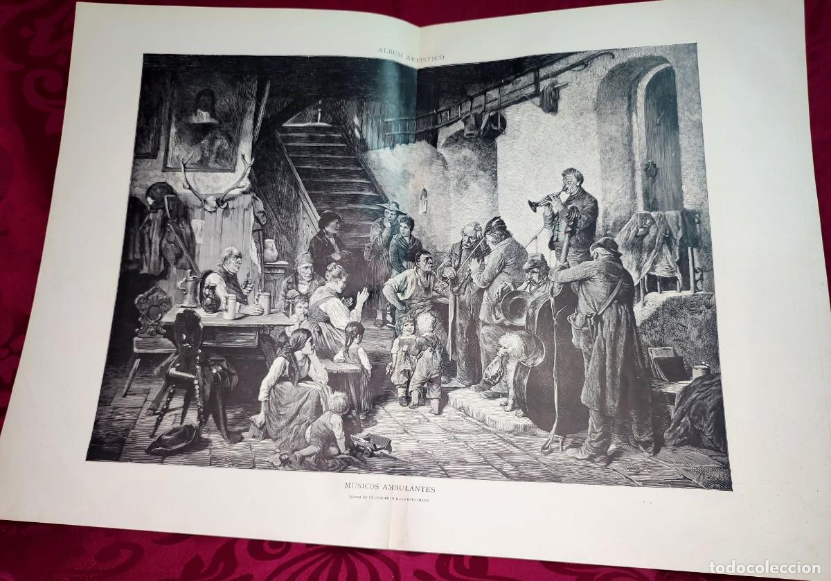 Arte: 1882 - Original de epoca - Musicos ambulantes - Hugo Kauffmann - La Ilustraci&oacute;n Art&iacute;stica
