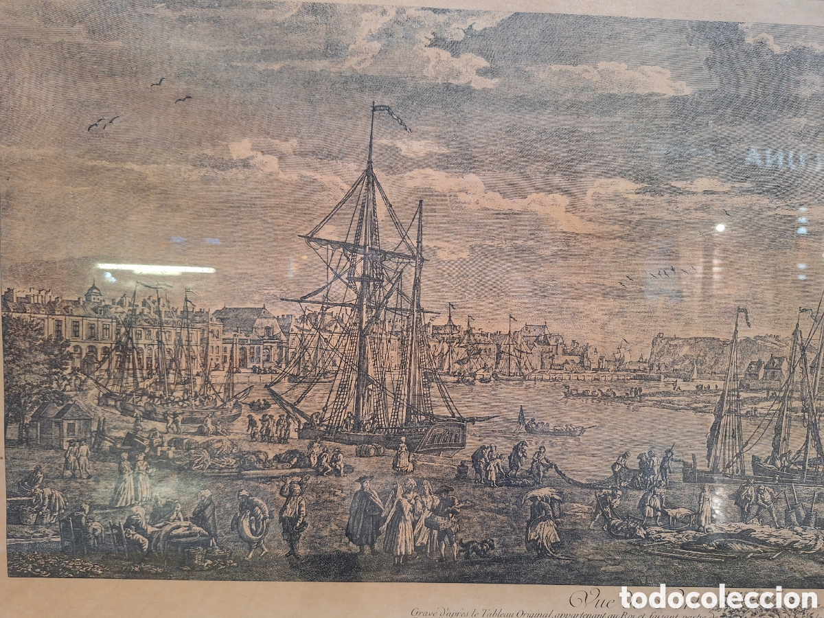 Arte: Grabado S. XVIII J. Vernet - Foto 3