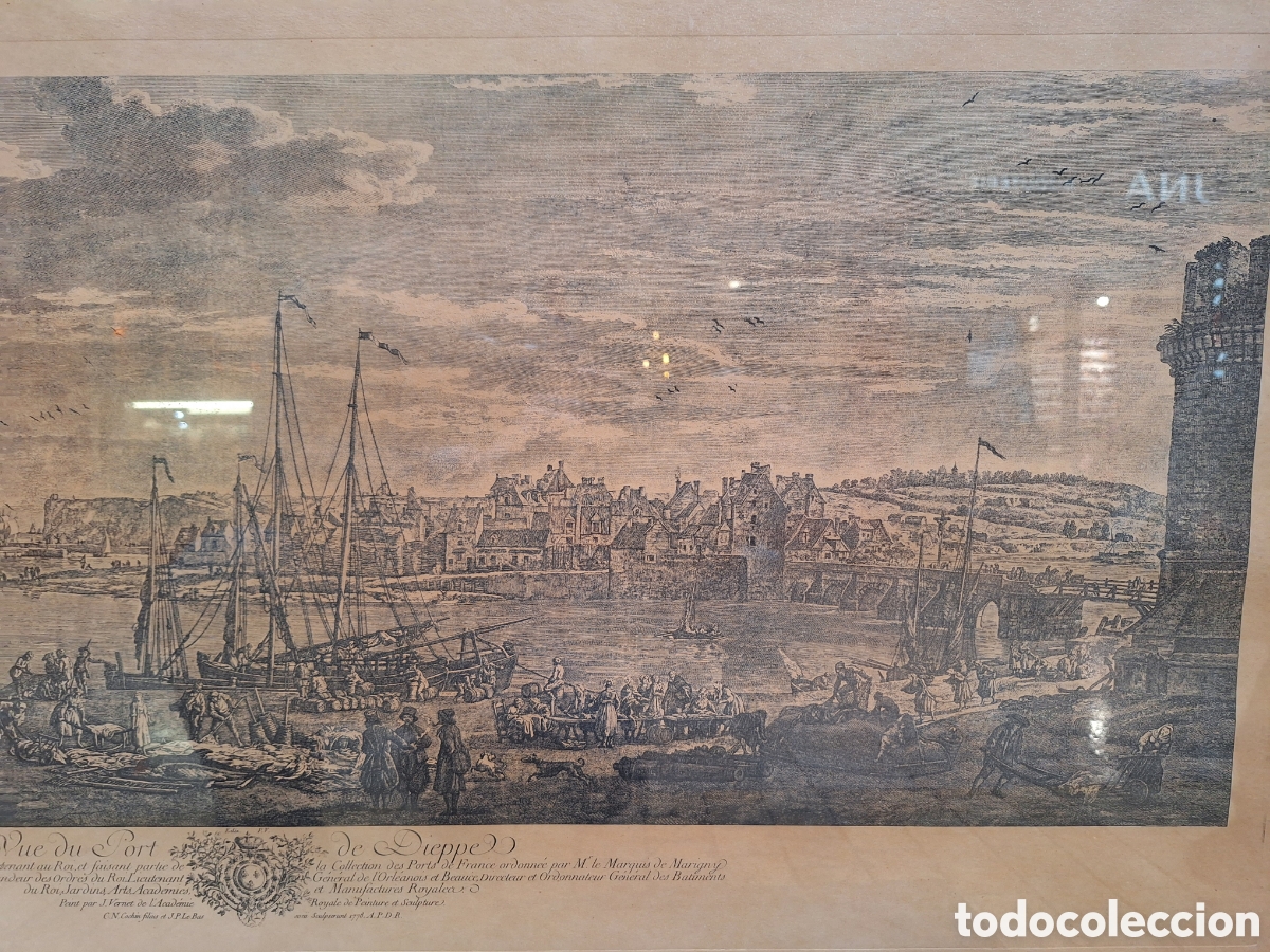Arte: Grabado S. XVIII J. Vernet - Foto 4