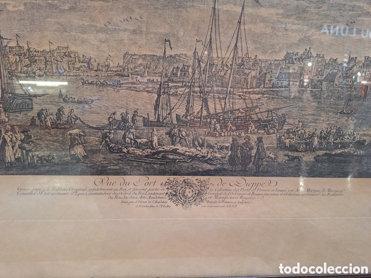 Arte: Grabado S. XVIII J. Vernet - Foto 5
