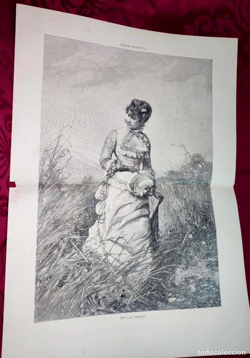 Arte: 1882 - Original de epoca - En los trigos - La Ilustraci&oacute;n Art&iacute;stica