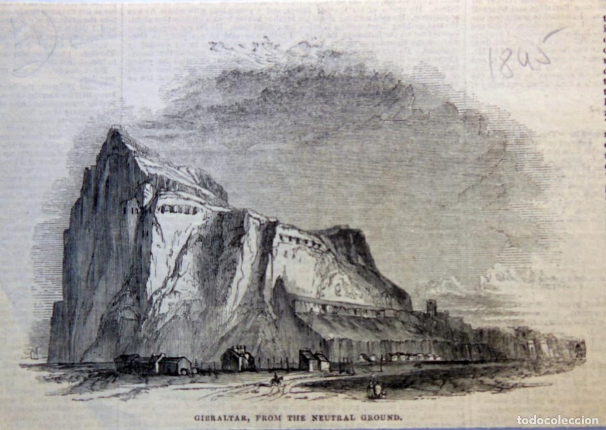 Arte: Gibraltar, from the Neutral Ground. 1845.