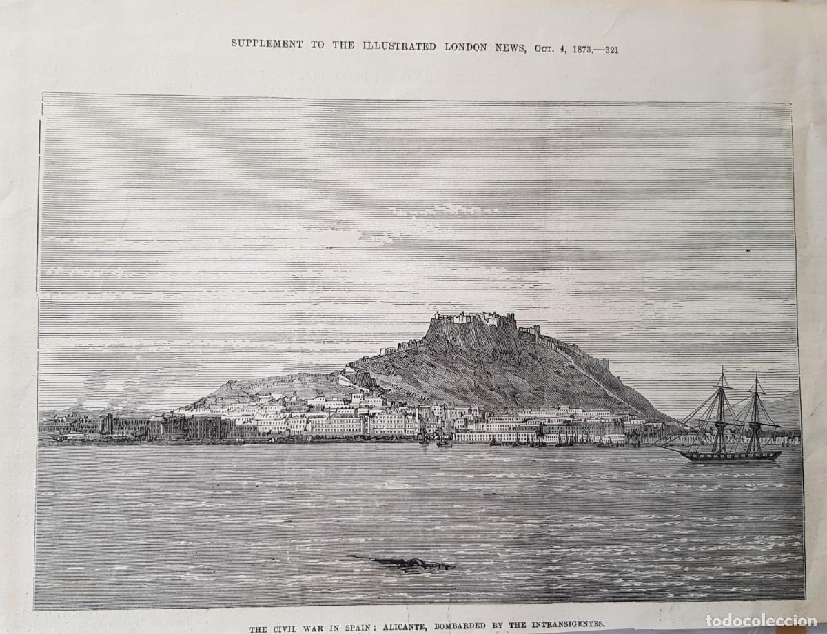 Arte: The Civil War in Spain: Alicante, bombarded by The Intransigentes. 1873.