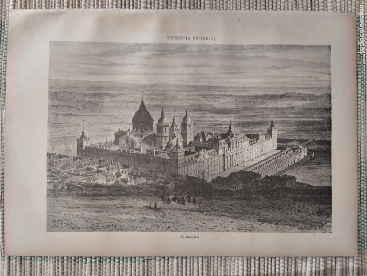 Arte: GRABADO ORIGINAL. EL ESCORIAL. - Foto 1