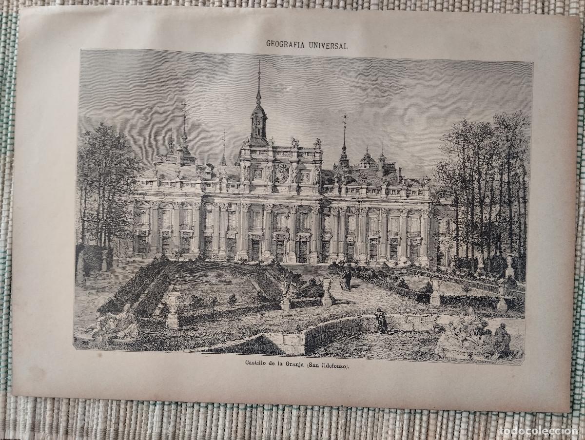 Arte: GRABADO ORIGINAL. CASTILLO DE LA GRANJA DE SAN ILDEFONSO. - Foto 1