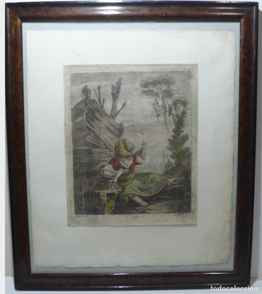 Arte: GRABADO ANTIGUO G. HUQUIER - Foto 1