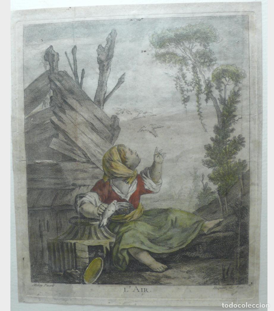 Arte: GRABADO ANTIGUO G. HUQUIER - Foto 2