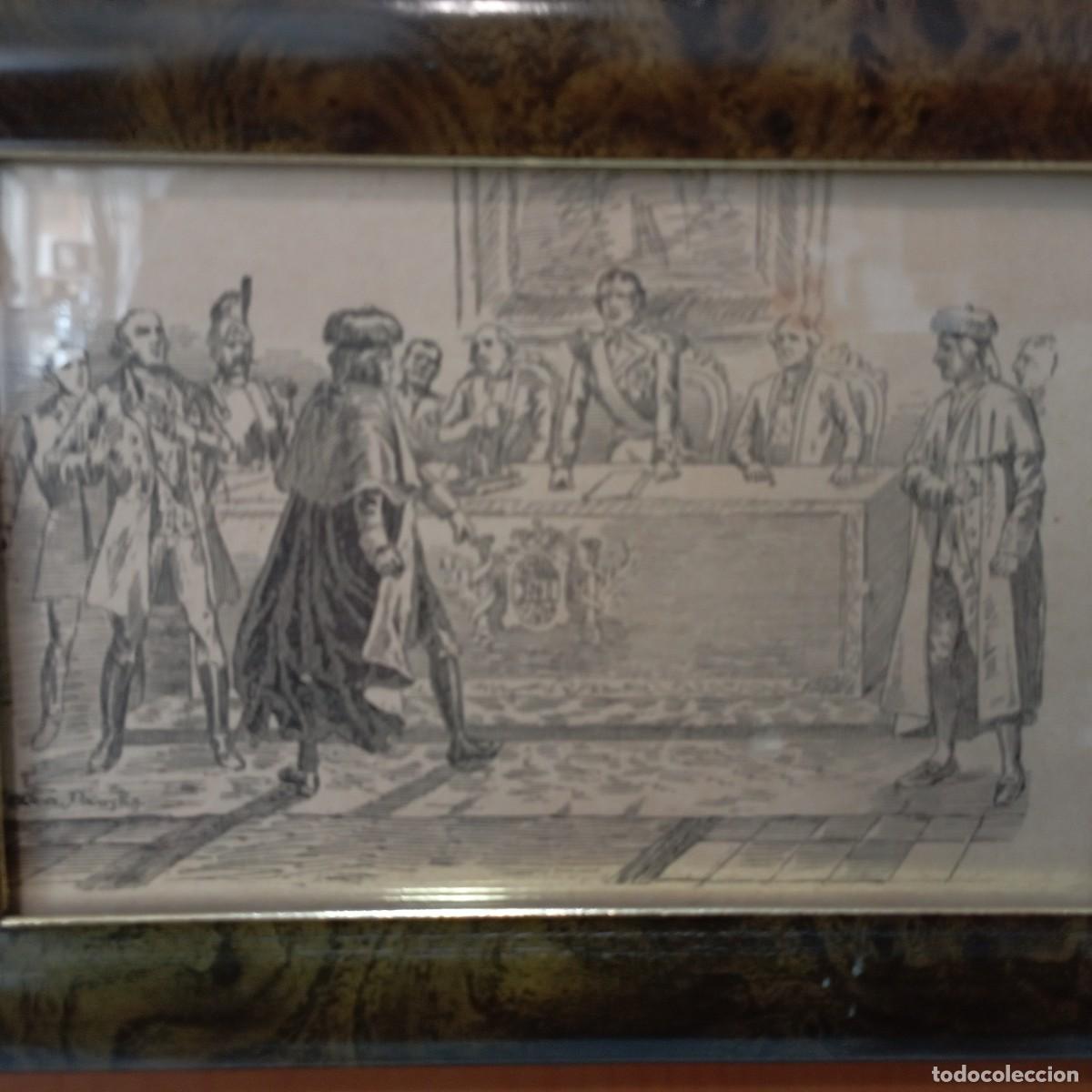 Arte: cuadro antiguo grabado - Foto 2
