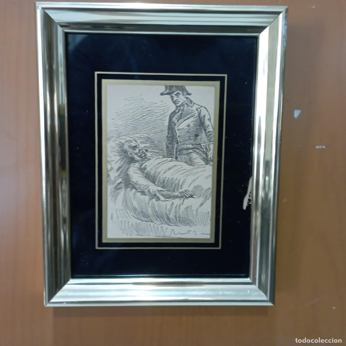Arte: cuadro antiguo grabado - Foto 1
