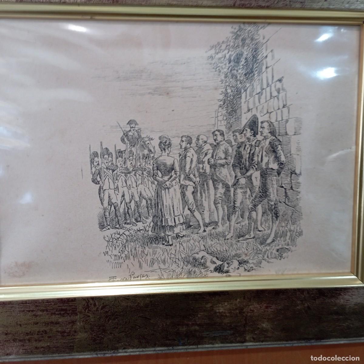 Arte: cuadro antiguo grabado - Foto 2