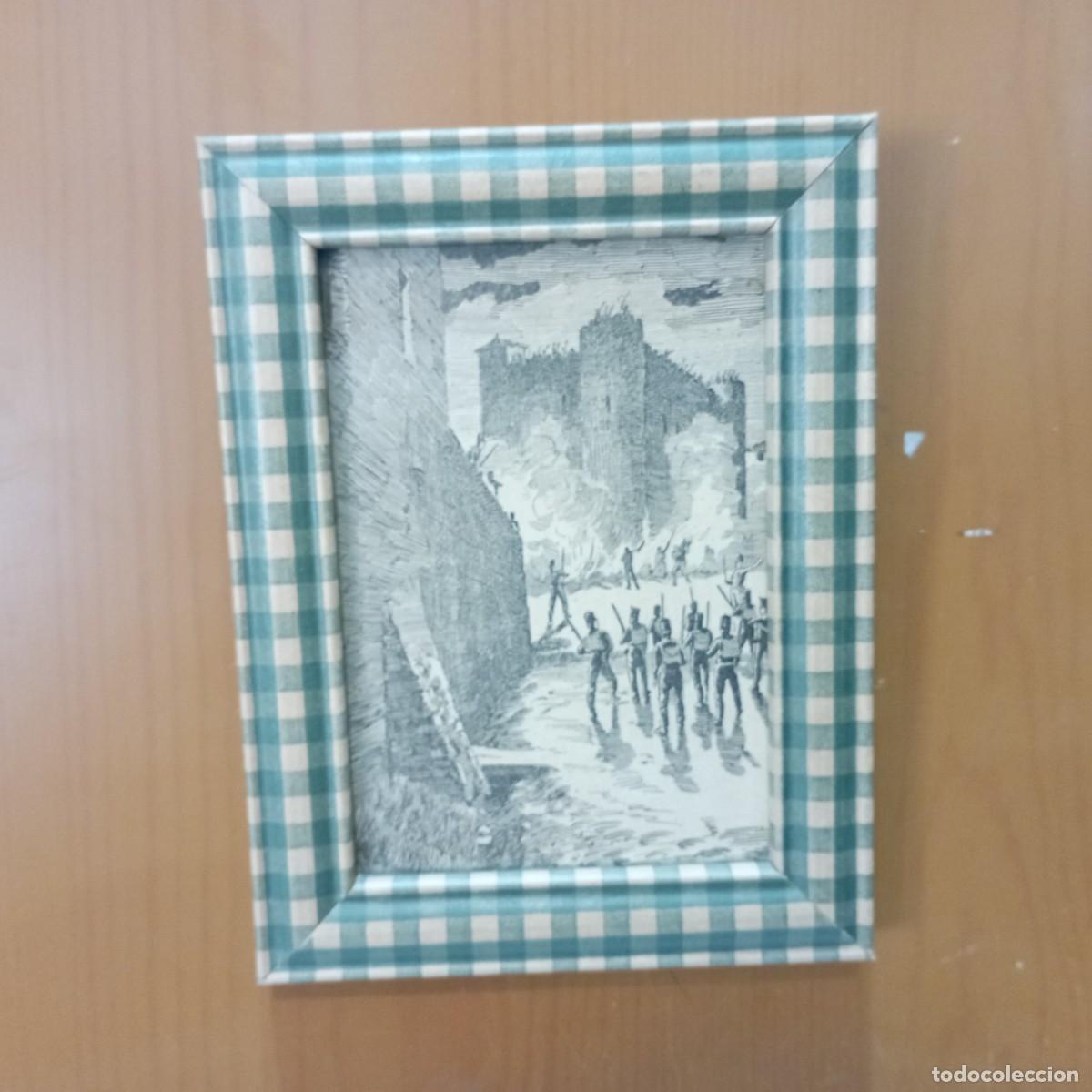 Arte: cuadro antiguo grabado - Foto 1