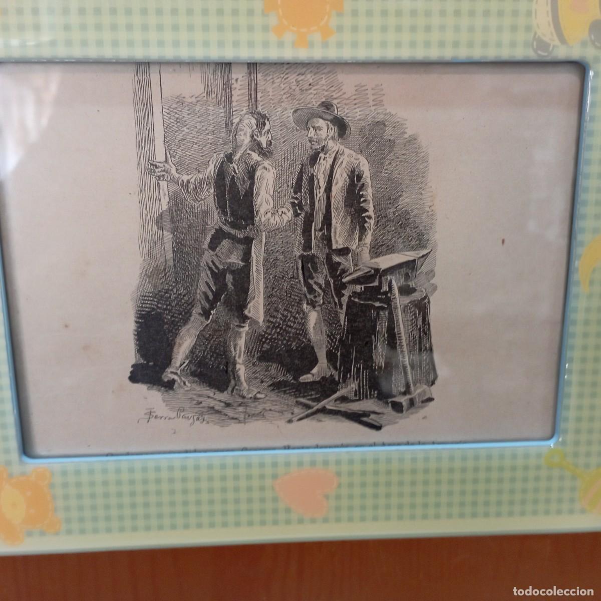 Arte: cuadro antiguo grabado - Foto 2