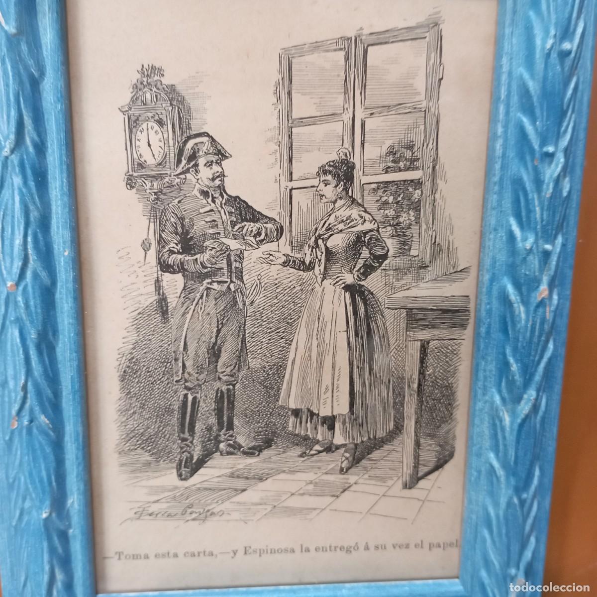 Arte: cuadro antiguo grabado - Foto 2