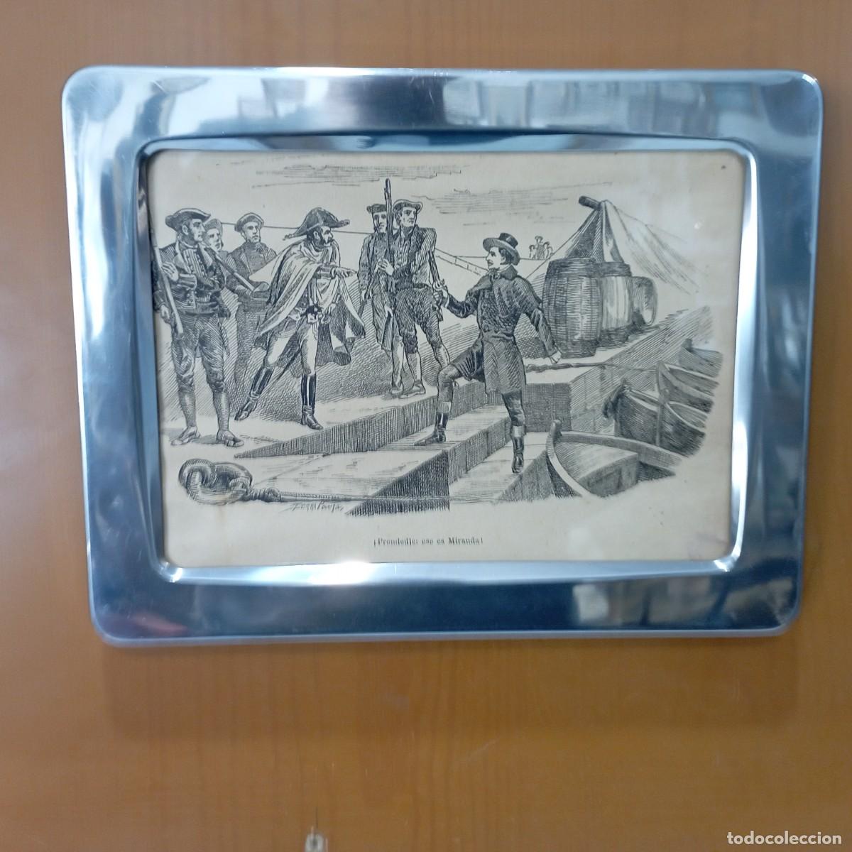 Arte: cuadro antiguo grabado - Foto 1