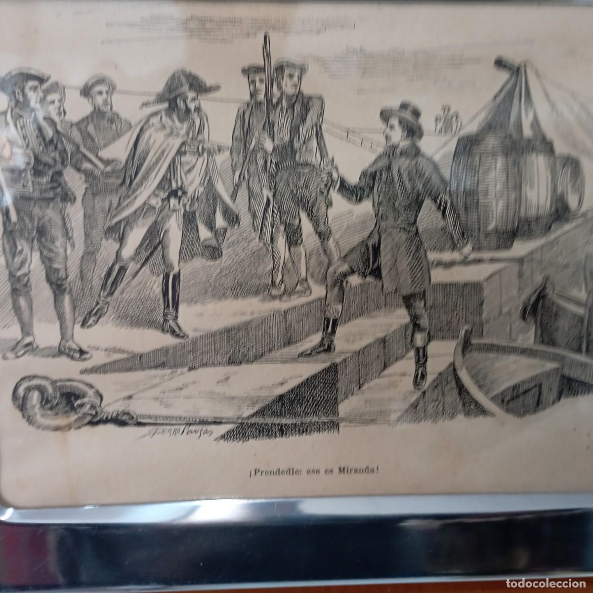 Arte: cuadro antiguo grabado - Foto 2