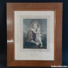 Arte: C-1555. AUGRAND (1782-1833)D'APRÈS RAFAEL. AGUAFUERTE. LE MATIN, LA VIERGE ET L'ENFANT-JESUS. S.XIX.