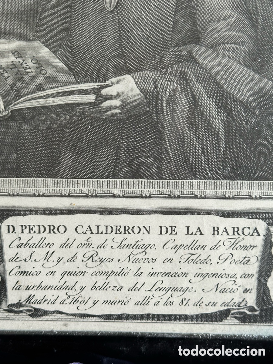 Arte: Grabado calderon de la barca M.brandi - Foto 2