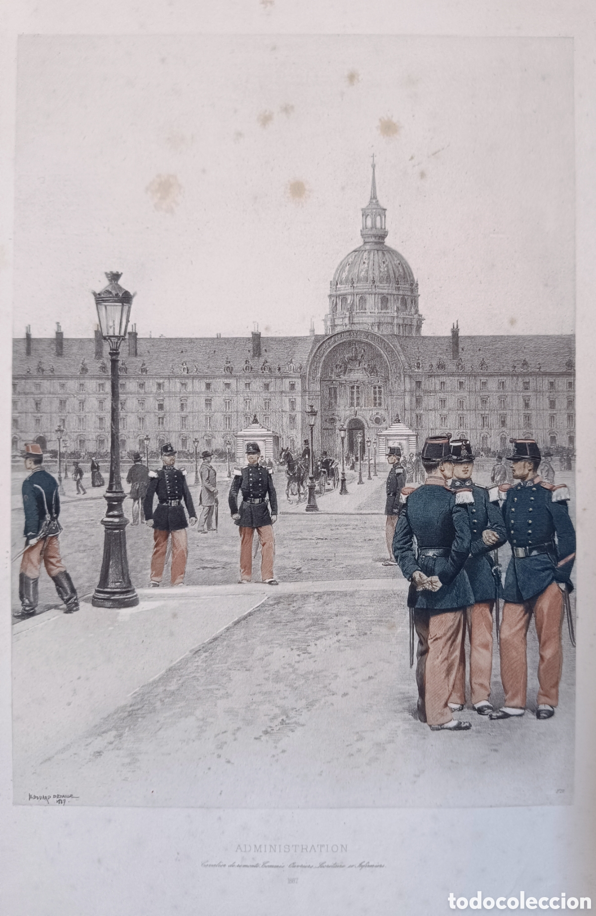 Kunst: Grabado militar de Edouard Detaille 1887