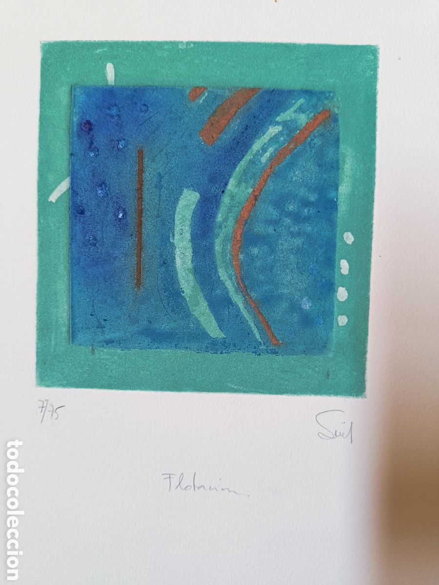 Arte: Grabado abstracto Flotaci&oacute;n de Said Meari