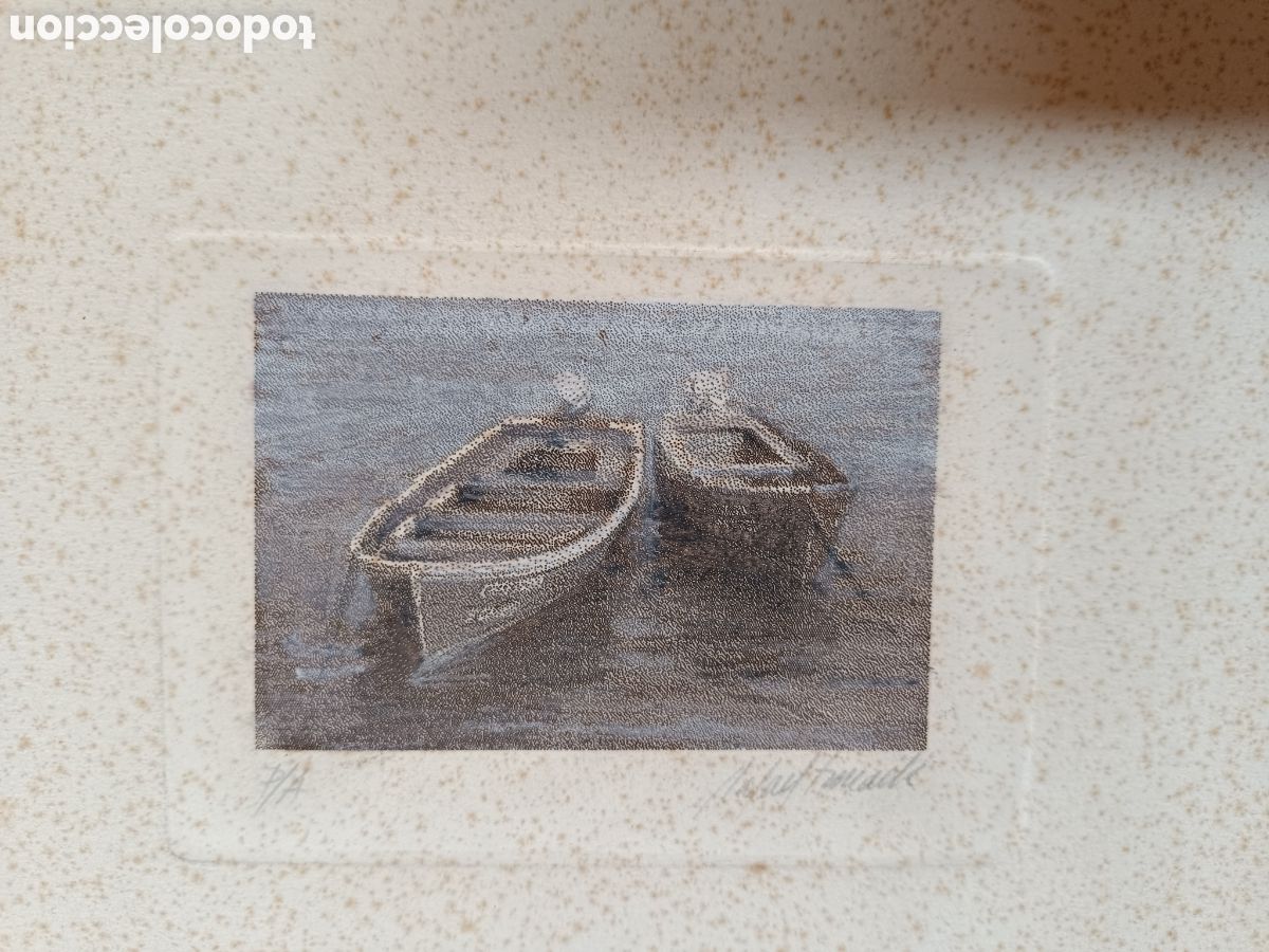 Art: Grabado barcas de Rafael Fernandez Barroso