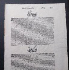 Arte: 1493 HOJA ORIGINAL DEL INCUNABLE LIBER CHRONICARUM / CRÓNICAS DE NUREMBERG (SCHEDEL)