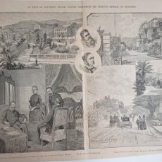 Arte: ALEMANIA - RESIDENCIA PRÍNCIPE GUILLERMO EN ITALIA - GRABADO PUBLICACIÓN 1900 - 53 X 35 CM