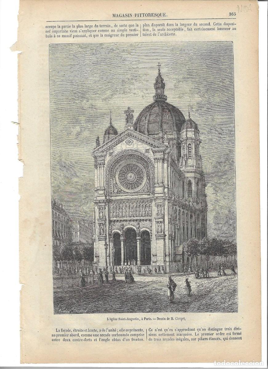 Arte: paris. iglesia san agustin