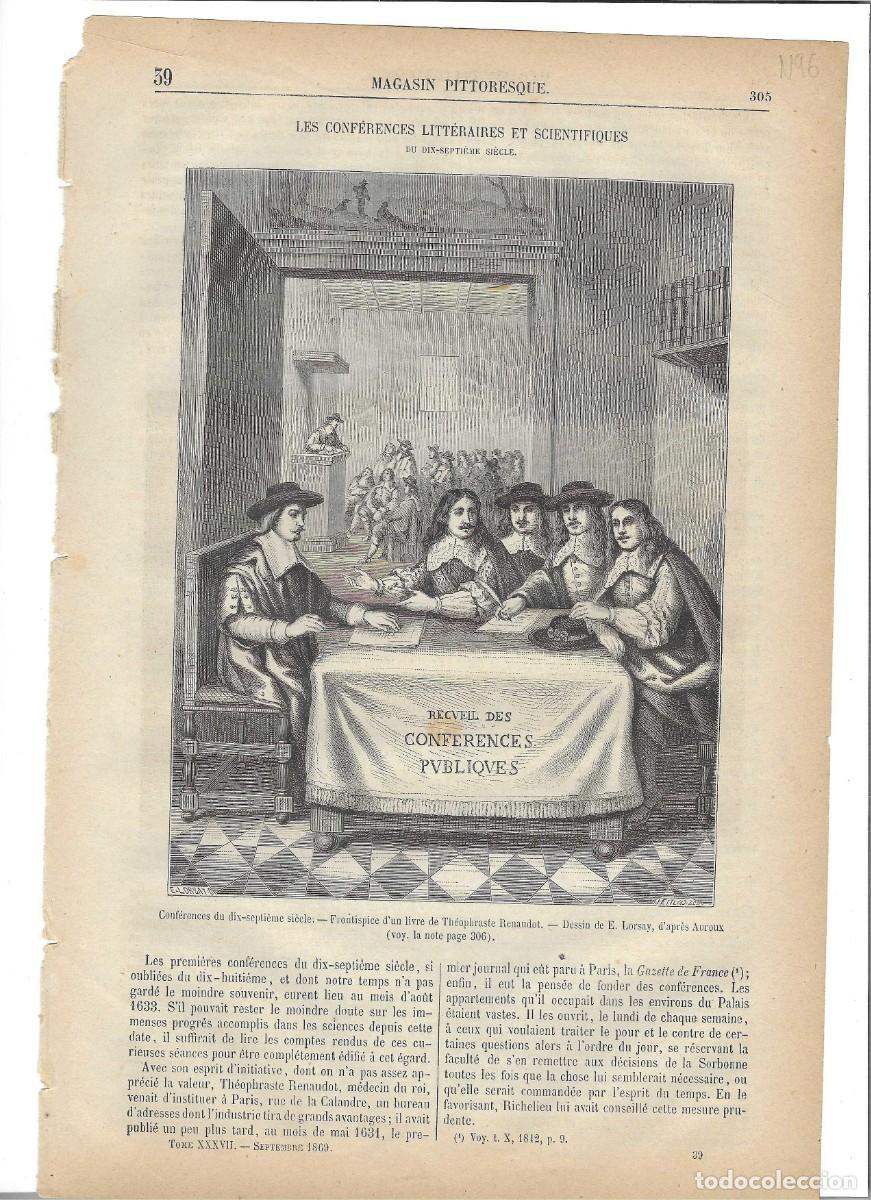 Arte: conferencia literaria siglo XVII. renaudot