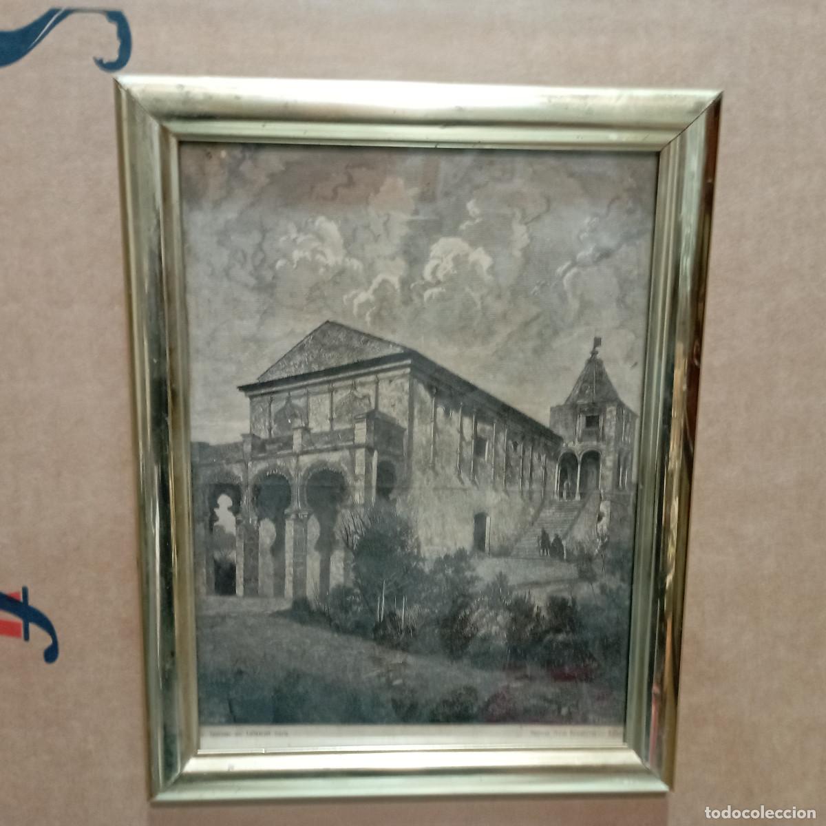 Arte: cuadro antiguo grabado - Foto 1