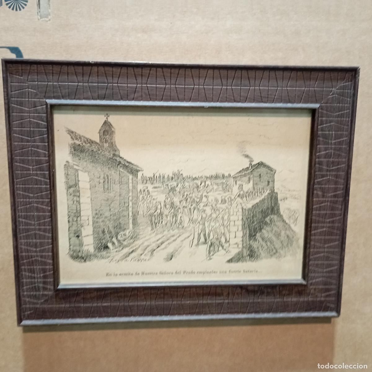 Arte: cuadro antiguo grabado - Foto 1