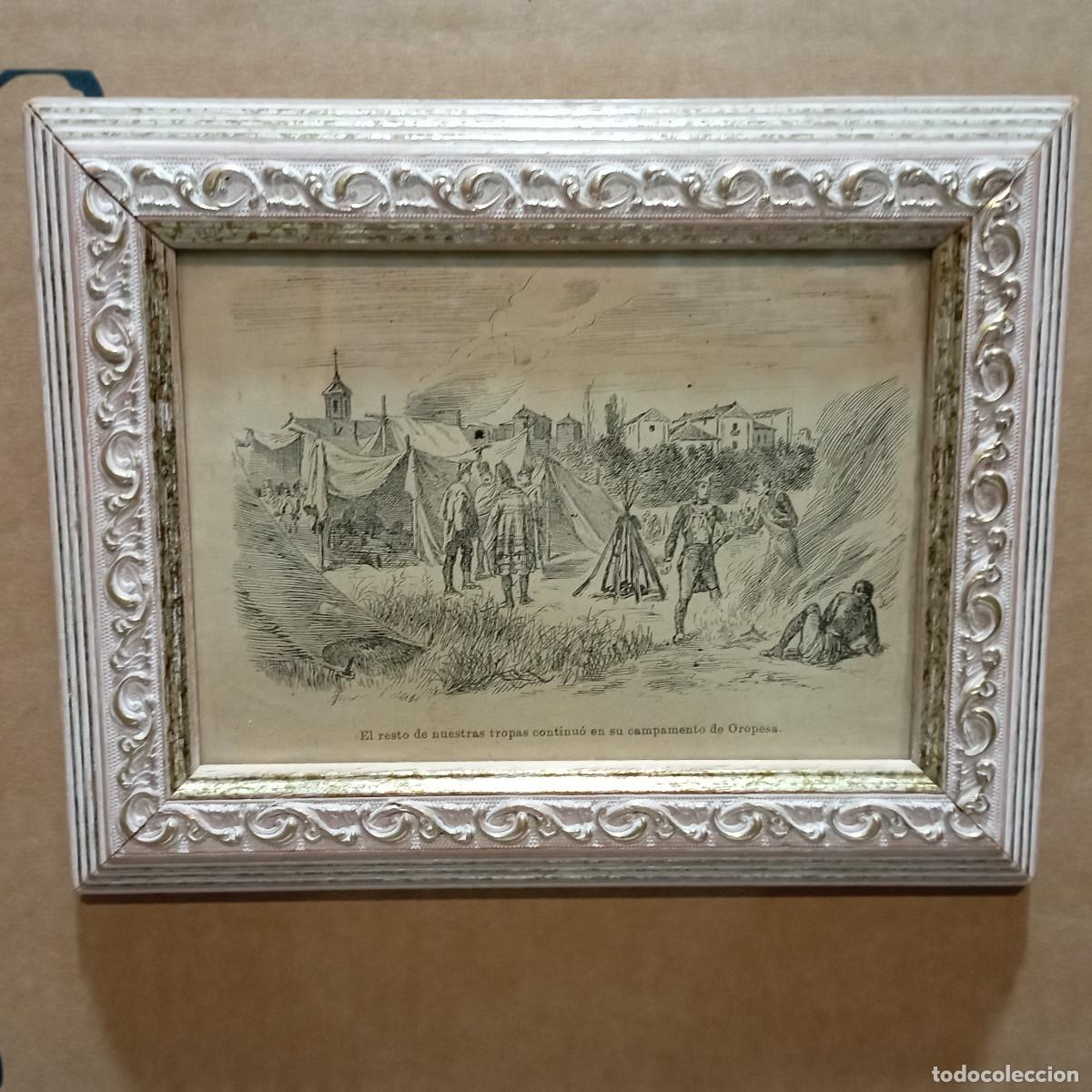 Arte: cuadro antiguo grabado - Foto 1