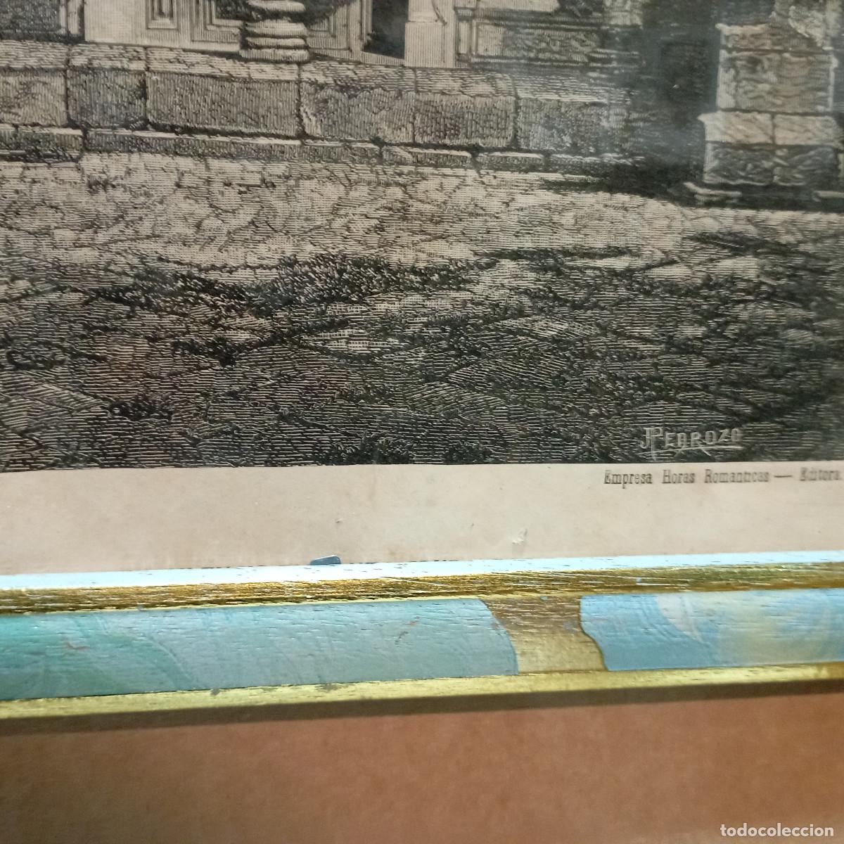 Arte: cuadro antiguo grabado - Foto 3