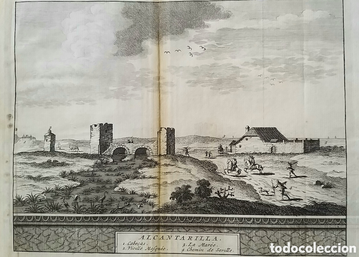 Arte: Castillo de Alcantarilla. Grabado en cobre. 1707. - Foto 2