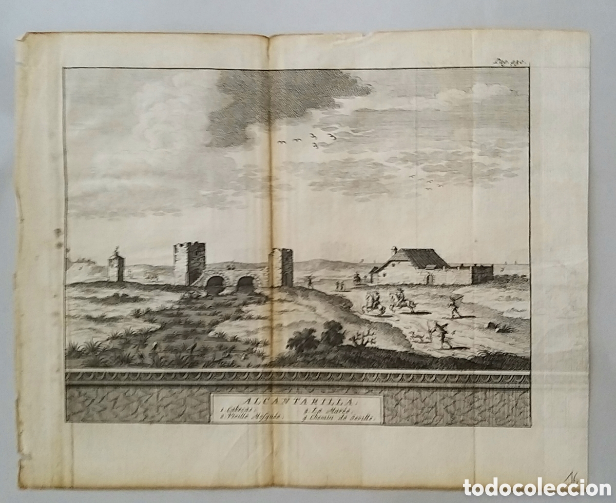 Arte: Castillo de Alcantarilla. Grabado en cobre. 1707. - Foto 1