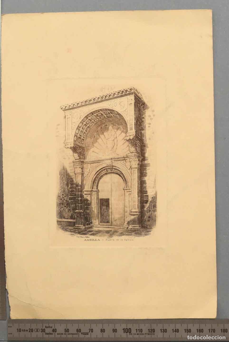 Arte: GRABADO. ANDILLA. PUERTA DE LA IGLESIA - Foto 1