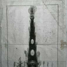 Arte: GRABADO CALCOGRÁFICO - AUTOR BERNARDO ALBIZTUR - GRABADOR NAVARRO - MONUMENTO MILITAR - AÑO 1789