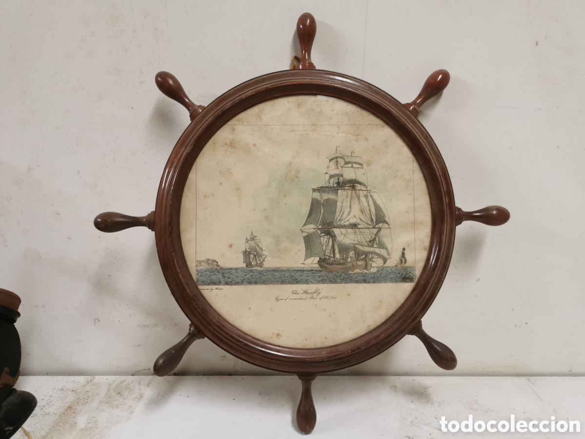 Arte: Grabado naval antiguo enmarcado - Foto 1